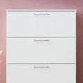 Bliss Glossy Four Drawer Jumbo Chest In White White Solid Wood