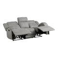 Attractive Gray Color Microfiber Upholstered 1Pc Double Reclining Sofa Transitional Living Room Furniture Gray Primary Living Space Transitional Microfiber