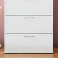 Bliss Glossy Four Drawer Jumbo Chest In White White Solid Wood