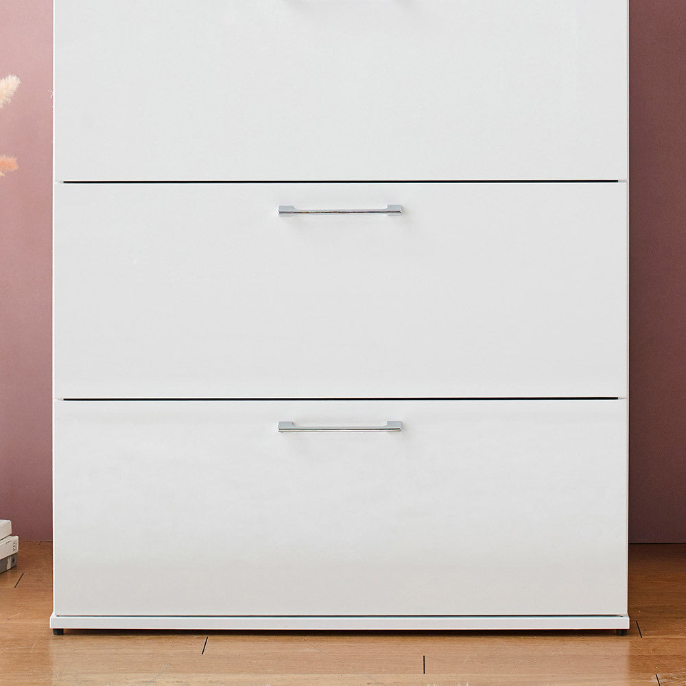 Bliss Glossy Four Drawer Jumbo Chest In White White Solid Wood