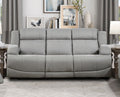 Attractive Gray Color Microfiber Upholstered 1Pc Double Reclining Sofa Transitional Living Room Furniture Gray Primary Living Space Transitional Microfiber