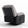 Grey Fabric Recliner Chair Theater Single Recliner Thick Seat And Backrest, Suitable For Living Room, Side Bags Electric Sofa Chair, Electric Remote Control.The Angle Can Adjust Freely Grey Fabric