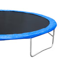 14Ft Trampoline For Adults & Kids With Basketball Hoop, Outdoor Trampolines W Ladder And Safety Enclosure Net For Kids And Adults,Double Side Color Cover Blue Metal