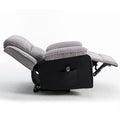 Grey Fabric Recliner Chair Theater Single Recliner Thick Seat And Backrest, Suitable For Living Room, Side Bags Electric Sofa Chair, Electric Remote Control.The Angle Can Adjust Freely Grey Fabric