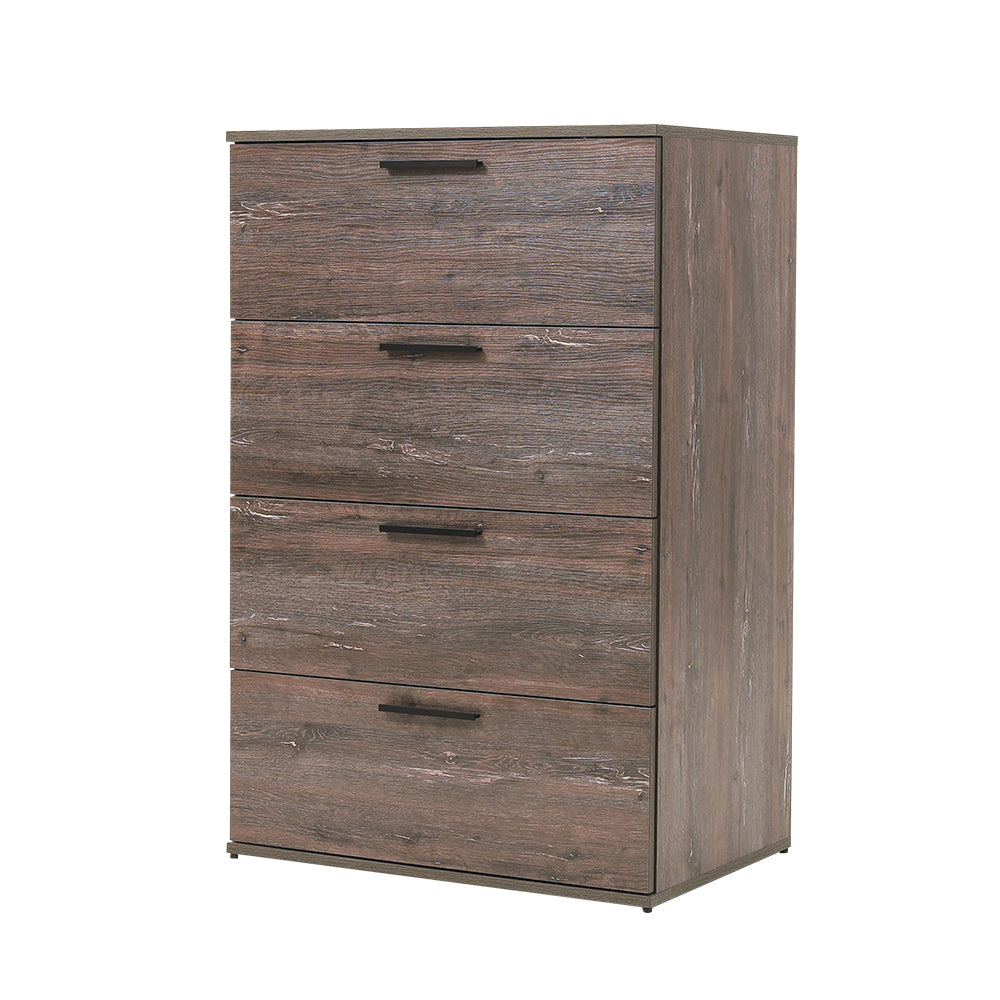 Oliver Farmhouse Four Drawer Jumbo Chest In Rustic Gray Gray Solid Wood