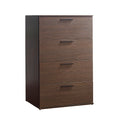 Oliver Farmhouse Four Drawer Jumbo Chest In Dark Brown Espresso Solid Wood