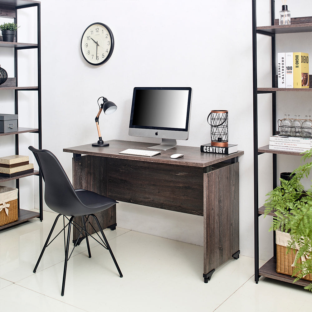 Urban Farmhouse Composite Wood Writing Desk In Rustic Gray Gray Solid Wood