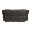 Chocolate Color Microfiber Upholstered 1Pc Double Reclining Sofa Transitional Living Room Furniture Chocolate Primary Living Space Microfiber