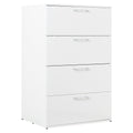 Bliss Glossy Four Drawer Jumbo Chest In White White Solid Wood