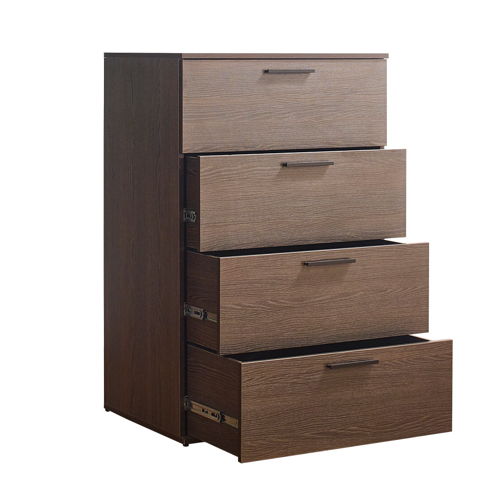 Oliver Farmhouse Four Drawer Jumbo Chest In Dark Brown Espresso Solid Wood