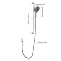 Showers Stainless Steel Slide Bar Grab Rail Includes Handheld Shower Head And 69 Inch Hose Brushed Nickel Stainless Steel