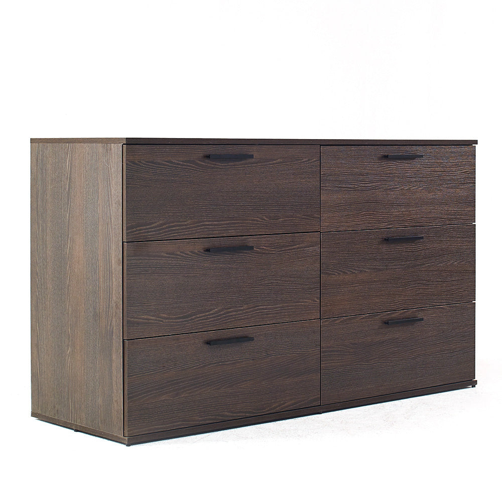 Morgan Farmhouse Six Drawer Jumbo Dresser In Espresso Espresso Solid Wood