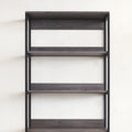 Monica Wood And Metal Walk In Closet With Five Shelves In Rustic Gray Gray Solid Wood