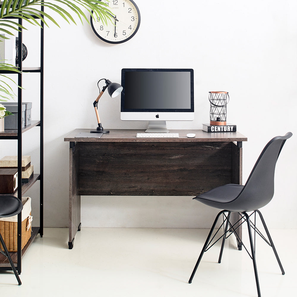 Urban Farmhouse Composite Wood Writing Desk In Rustic Gray Gray Solid Wood