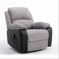 Grey Fabric Recliner Chair Theater Single Recliner Thick Seat And Backrest, Suitable For Living Room, Side Bags Electric Sofa Chair, Electric Remote Control.The Angle Can Adjust Freely Grey Fabric