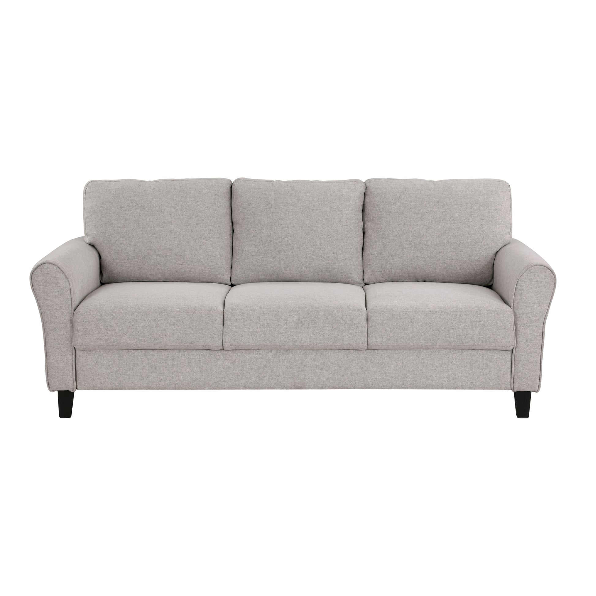 Modern Transitional Sand Hued Textured Fabric Upholstered 1Pc Sofa Attached Cushions Living Room Furniture Desert Sand Primary Living Space Modern,Transitional Fabric