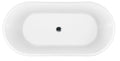 Acrylic Freestanding Soaking Bathtub 54 White White Acrylic