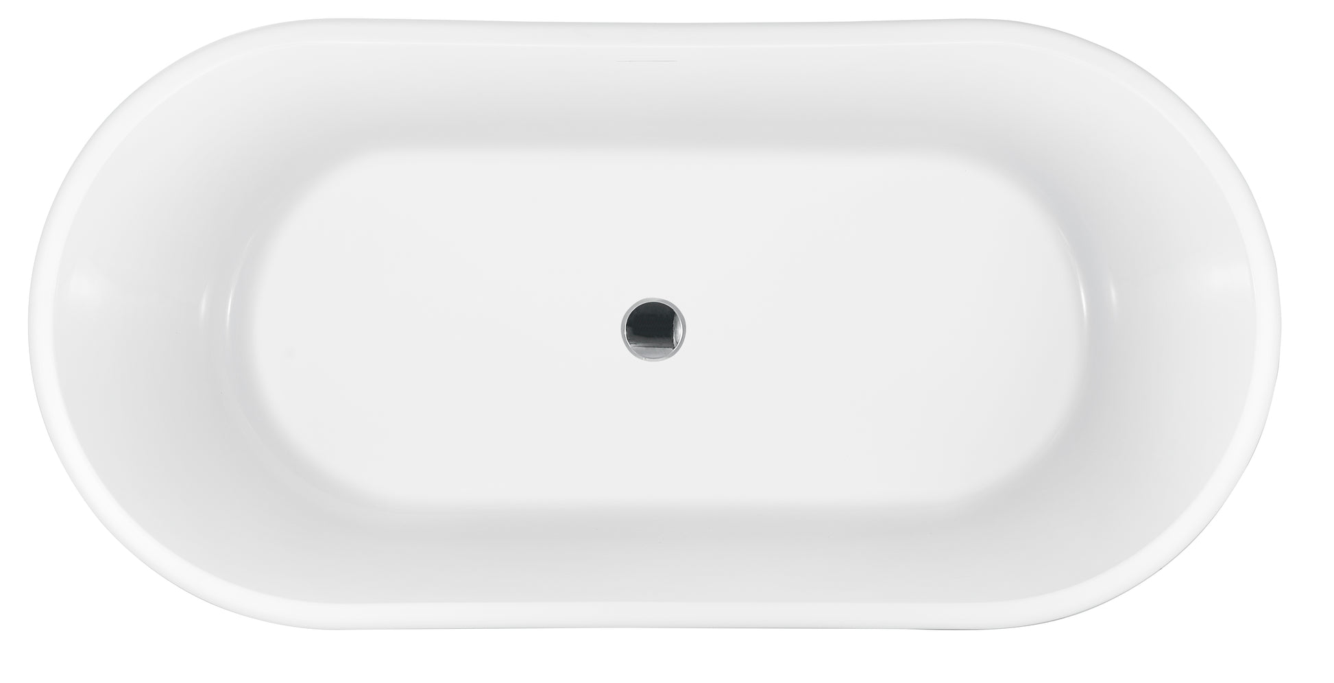 Acrylic Freestanding Soaking Bathtub 54 White White Acrylic