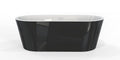 Acrylic Freestanding Soaking Bathtub 60 Black White Acrylic