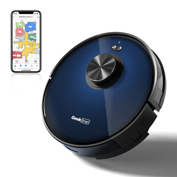 Geek Smart L7 Robot Vacuum Cleaner And Mop, Lds Navigation, Wi Fi Connected App, Selective Room Cleaning,Max 2700 Pa Suction, Ideal For Pets And Larger Home Ban On Black Abs Pc