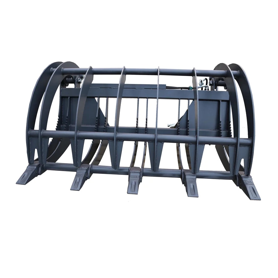 72'' Extreme Grapple Rake Skid Steer Attachment Black Steel