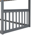 Twin Over Twin House Bunk Bed With Ladder, Wood Bed Gray Gray Solid Wood