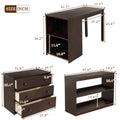 Low Study Twin Loft Bed With Cabinet And Rolling Portable Desk Espresso Old Sku :Lp000113Aap Espresso Solid Wood