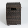 Rattan Propane Tank Cover Gas Bottle Cover Outdoor Wicker Gas Cylinder Cover Brown Rattan