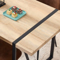 Rustic Industrial Rectangular Wood Dining Table For 4 6 Person, With 1.5