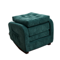 Accent Chair Tv Chair Living Room Chair Lazy Recliner Comfortable Fabric Leisure Sofa,Modern High Back Armchair Antique Green Metal & Wood Metal