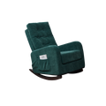 Accent Chair Tv Chair Living Room Chair Lazy Recliner Comfortable Fabric Leisure Sofa,Modern High Back Armchair Antique Green Metal & Wood Metal
