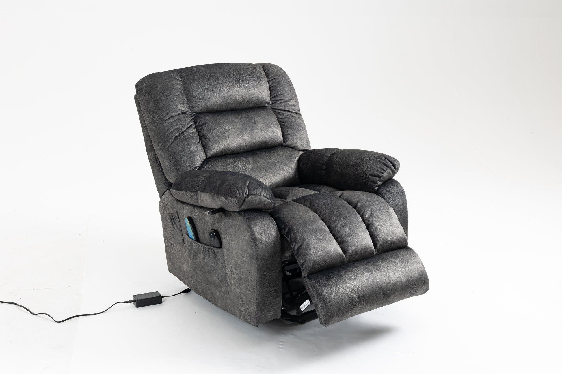 Recliners Lift Chair Relax Sofa Chair Livingroom Furniture Living Room Power Electric Reclining For Elderly Beacon Grey Fabric Chenille