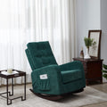 Accent Chair Tv Chair Living Room Chair Lazy Recliner Comfortable Fabric Leisure Sofa,Modern High Back Armchair Antique Green Metal & Wood Metal