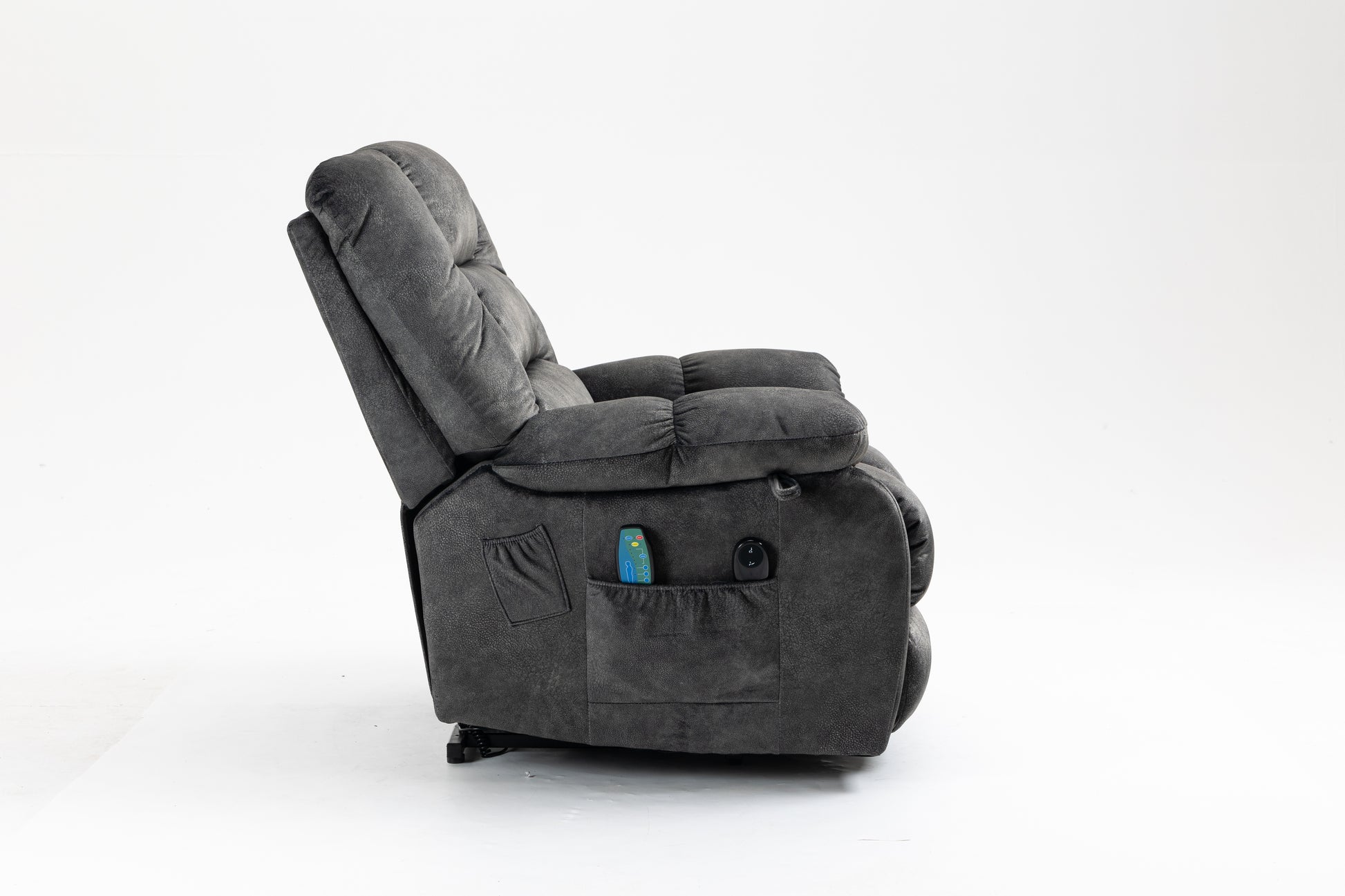 Recliners Lift Chair Relax Sofa Chair Livingroom Furniture Living Room Power Electric Reclining For Elderly Beacon Grey Fabric Chenille