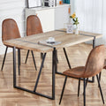 Rustic Industrial Rectangular Wood Dining Table For 4 6 Person, With 1.5