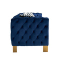 Chesterfield Modern Tufted Velvet Living Room Sofa, 84.25''W Couch,Blue Blue Velvet Wood Primary Living Space Tufted Back Modern Square Arms Foam Velvet 2 Seat