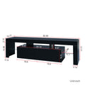 Modern Black Tv Stand, 20 Colors Led Tv Stand W Remote Control Lights Black 60 69 Inches Mdf