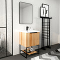 24 Inch Freestanding Bathroom Vanity With Resin Basin Bva01124Mp 1, W99981917 Maple 2 Bathroom Freestanding Plywood