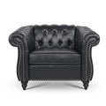 3 Piece Configurable Living Room Set Black Pu