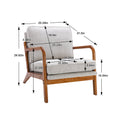 Coolmore Mid Century Modern Accent Chair, Comfy Fabric Living Room Chairs With Solid Wood Frame, Lounge Reading Armchair, Easy Assembly Oyster Grey Oyster Grey Primary Living Space Foam Boucle