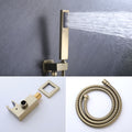 12 Inch Bathroom Rain Shower Combo Set With Hand Shower Brushed Gold Stainless Steel