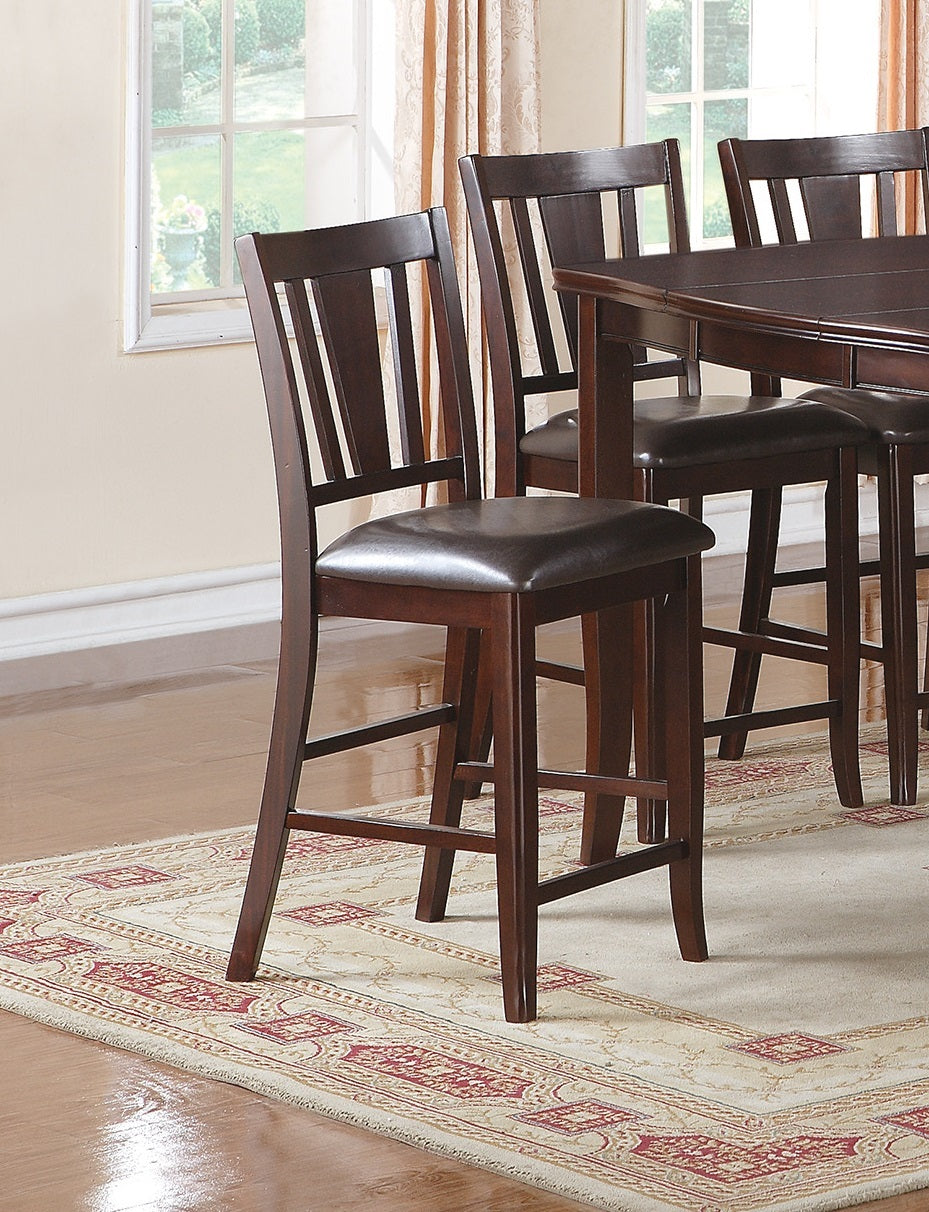 Contemporary Counter Height Dining 6Pc Set Table W Butterfly Leaf 4X Chairs A Bench Brown Finish Rubberwood Chairs Cushions Kitchen Dining Room Furniture Espresso Wood Dining Room Solid Wood Rubberwood Square Dining Table With Chair And Bench Wood Wood