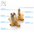 10Inch Wall Mounted Rainfall Shower Head System Shower Faucet Brushed Gold Stainless Steel