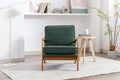 Coolmore Mid Century Modern Accent Chair, Comfy Fabric Living Room Chairs With Solid Wood Frame, Lounge Reading Armchair, Easy Assembly Emerald Emerald Primary Living Space Foam Boucle