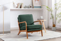 Coolmore Mid Century Modern Accent Chair, Comfy Fabric Living Room Chairs With Solid Wood Frame, Lounge Reading Armchair, Easy Assembly Emerald Emerald Primary Living Space Foam Boucle