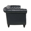 3 Piece Configurable Living Room Set Black Pu