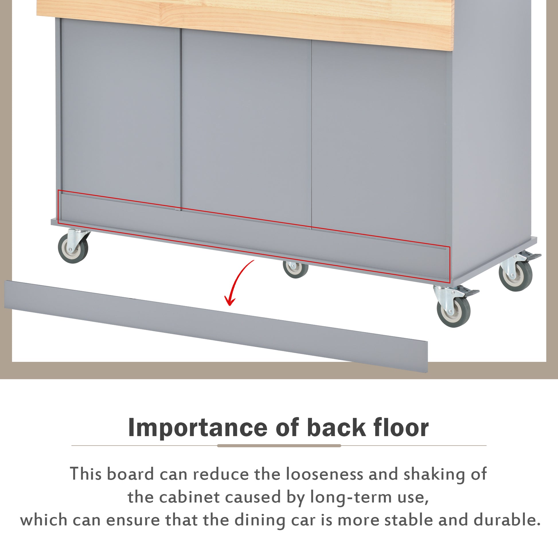 Rolling Mobile Kitchen Island With Solid Wood Top And Locking Wheels,52.7 Inch Width,Storage Cabinet And Drop Leaf Breakfast Bar,Spice Rack, Towel Rack & Drawer Grey Blue Blue Grey Mdf