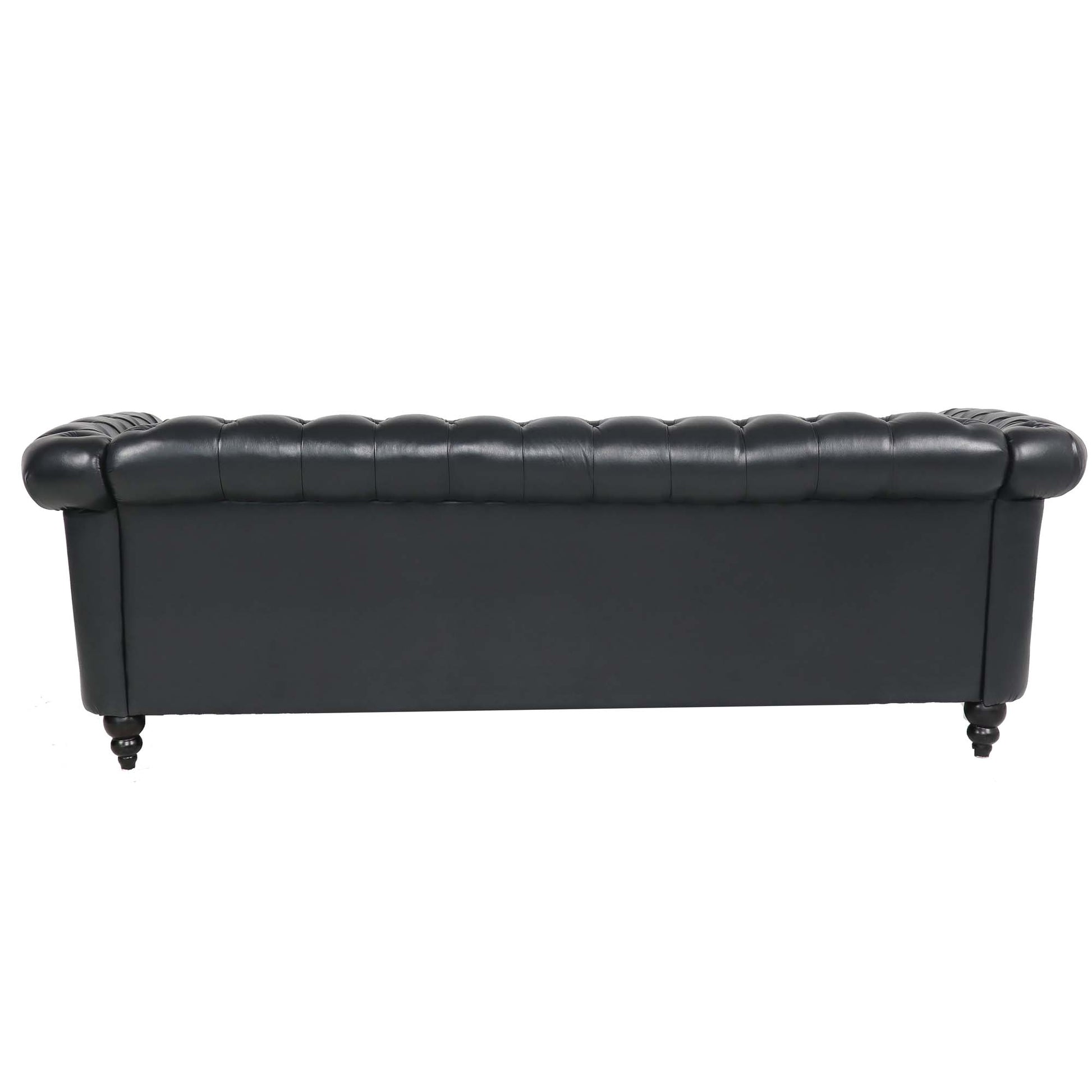 3 Piece Configurable Living Room Set Black Pu