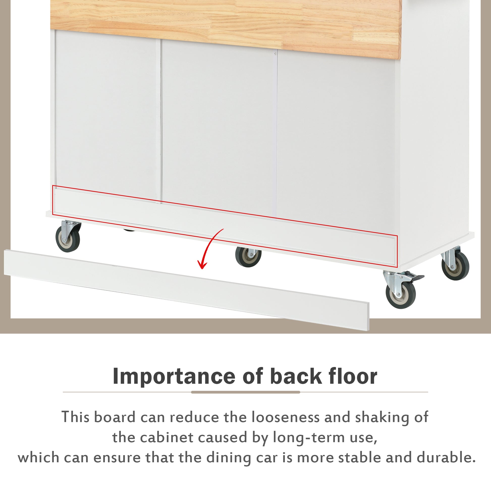 Rolling Mobile Kitchen Island With Solid Wood Top And Locking Wheels,52.7 Inch Width,Storage Cabinet And Drop Leaf Breakfast Bar,Spice Rack, Towel Rack & Drawer White White Mdf