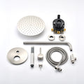 Wall Mounted Round Shower Combo Set With 10